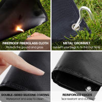 TOMSHOO Tapete De Grill Para Pabellón Y Camping Al Aire Libre Resistente Al Fuego Tapete De Ember Para Estufa De Gas - details 15