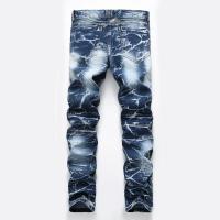 Jean Retro De Buzo Para Hombre Estilo Moderno Con Bolsillo Y Cierre De Cremallera Tejido De Dénim Elástico Slim Straight - details 10