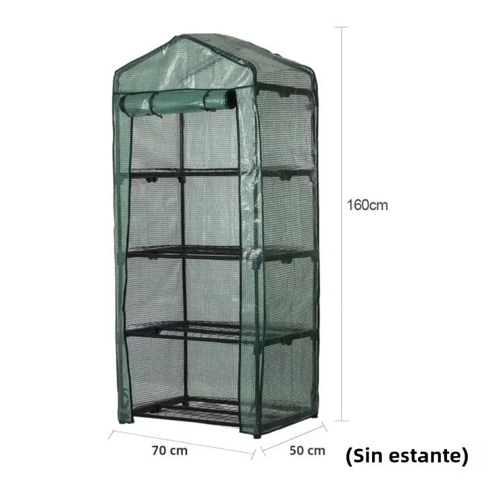 Cubierta De Jardín Mini Greenhouse 4 Niveles Resistente Al Agua Con Puerta De Cierre En Rollo Ideal Para Plantas Flores Y Vegetales - 1