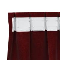 Cortinas Opacas vidaXL con Cinta Superior 2 pcs Burdeos Terciopelo - details 3