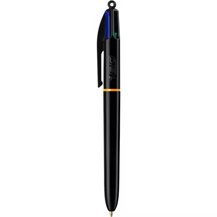BIC 4 Colores PRO (Negro, Azul, Verde, Rojo) Cuerpo Negro Punta Retráctil - 1