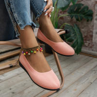 Zapatillas De Ballet Planas Para Mujer Confortables De Tejido Casual Slip on Oficina Barco Talla Grande Mocasines Redondas - details 29