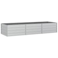vidaXL Arriate de acero galvanizado plateado Dimensiones 160 x 80 x 77 cm,  100 x 100 x 77 cm,  100 x 100 x 45 cm y mas - details 5