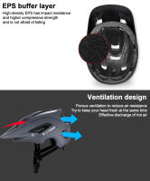 Casco De Bicicleta X-TIGER Ultra-Ligero Para Montar Montaña Y Carretera GIRO Vuelta a España Anti-Stress Con Protección EPS Para Adultos Hombres - details 6