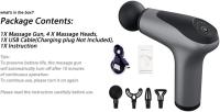 Mini pistola de masaje, masajeador muscular pequeño, masajeador portátil, pistola de masaje de percusión, compacta y ligera, recarga tipo - c, regalo de relajación para todo el cuerpo y la espalda, adecuado para hombres y mujeres - details 5