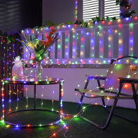 Cortina Solar LED De 6x3M Para Ventana Impermeable Con 8 Modos De Iluminación Decoración De Festival Y Navidad Instalación Manual Fuente De Energía Solar - details 6