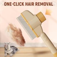 Cepillo Para Gatos Con Botón De Liberación Nueva Cepillo Desplumador Para Cortos Y Largos Cabello Gato Peluquería Para Mascotas - details 0