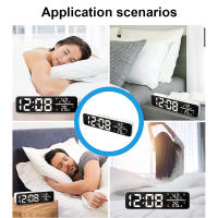Reloj De Espejo WiFi Tuya Con Sensor De Temperatura Y Humedad Alarma USB Para Decoración De Sala De Estar Pantalla LED Tiempo Y Fecha - details 11