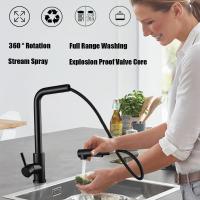 Grifo de Cocina Extensible Baja Presión 360° Acero Inoxidable Cepillado - details 0