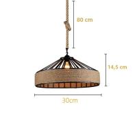 Lámpara De Cáñamo Clásica Para Techo Lámpara De Luces Antigua Y Retro Industrial De Hierro Para Comedor - details 0