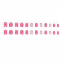 Kit De Uñas Postizas Con Diseño Geométrico Y Estampado De Océano Azul 24 Piezas Uñas Falsas Cortas De ABS Para Arte De Uñas - details 45