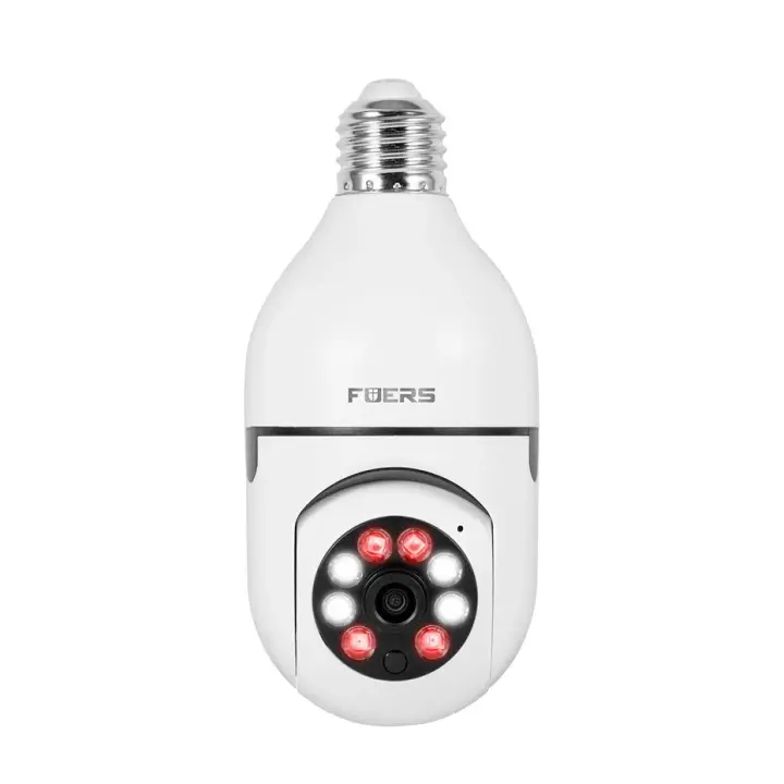 Cámara De Seguridad Interior Wifi Mini IP Con Visión Nocturna En Color Y Seguimiento Automático De Humanos Búho E27 1080P - 1