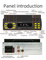 Reproductor De Radio Para Coche 1Din MP3 Bluetooth USB TypeC TF AUX Con Soporte Para Teléfono Multimedia In-Dash 12V - details 11