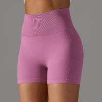 Pantalones cortos deportivos de Yoga sin costuras para mujer, pantalones cortos deportivos para ciclismo, trotar, Fitness, cintura alta, Push Up, pantalones cortos de gimnasio, mallas, ropa de Yoga - details 28