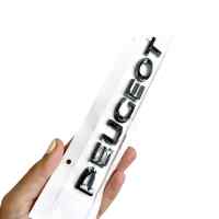 Banner - Emblema adhesivo de letras compatible con Peugeot negro brillo 164 mm