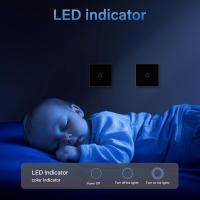 Interruptor de luz de pared, vidrio templado, pantalla táctil, 86 mm, instalación empotrada, negro, interruptor no inteligente - details 0