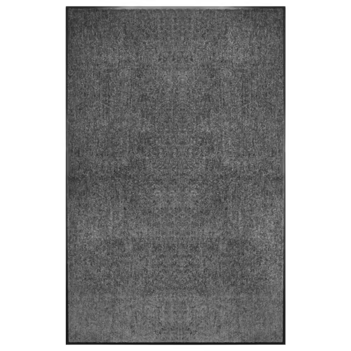 vidaXL Felpudo lavable gris antracita 120x180 cm - 1