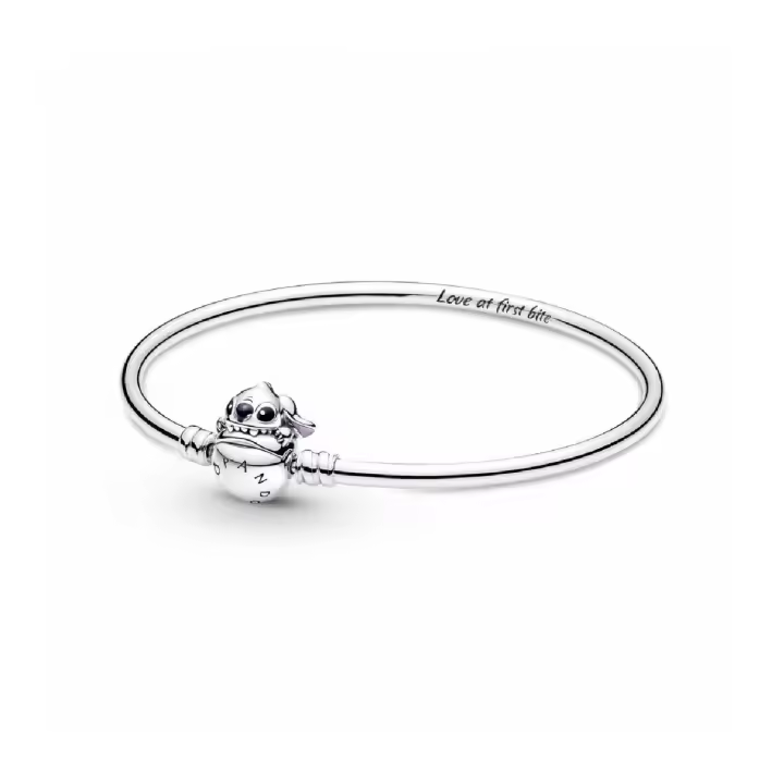 Pulsera Rígida Pandora Moments Cierre Mordisco Stitch de Disney - 591683C01 - 1