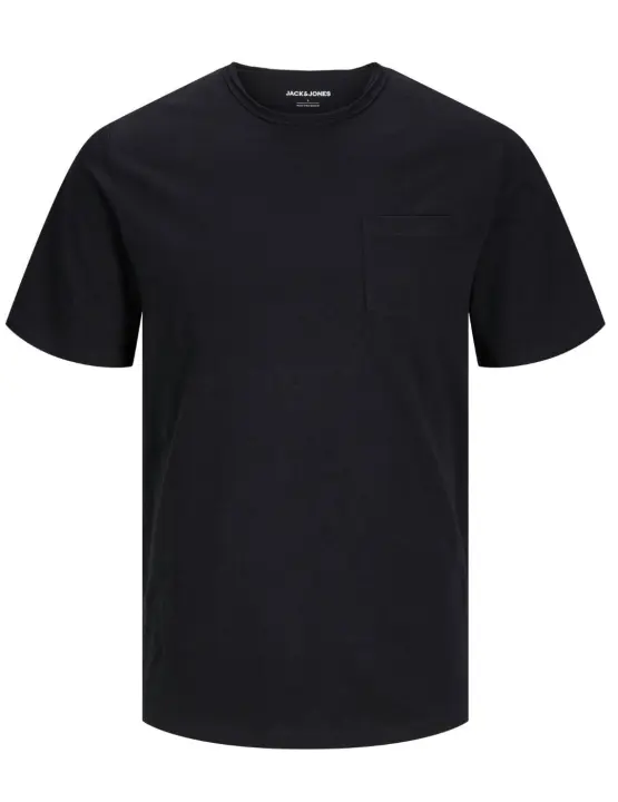 Camiseta básica Jack&Jones Jake negra manga corta de hombre - 1