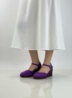 Calzados soraia, Alpargatas de Cuña con Plataforma para Mujer - Sandalias de Esparto con Tira al Tobillo, Punta Cerrada y Acabado en Gamuza Sintética - Calzado Cómodo de Verano Estilo Boho Chic - details 4
