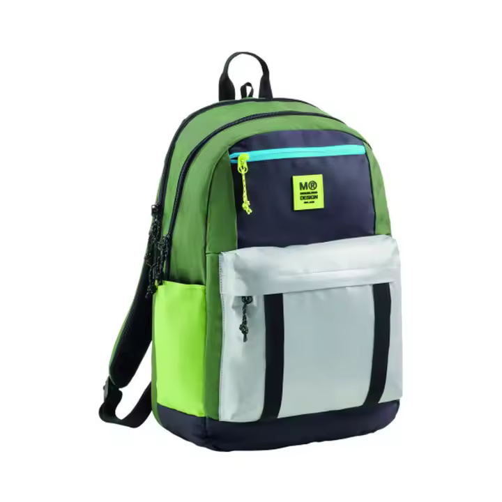 MOCHILA TRIPLE AMSTERDAM RECICLADA RIDER GREEN MIQUELRIUS MR19331 - 1