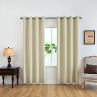 2pcs Cortinas Oscurecedoras De Sólido Negro 100% Para Dormitorio Y Sala De Estar Protección UV Deslizamiento Fácil Y Diseño Estilizado - details 9