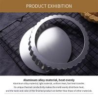 1 Pcs Molde De Mantequilla De Carbono Con Fondo Desmontable Antiadherente Fácil De Librar Utensilios De Hornear Para Pizza Y Pasteles - details 7