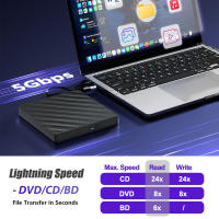 Disco Óptico Externo BD-Combo USB3.0 Type-C Para PC Portátil Y Mac Burner De CD DVD Multifuncional Compatible Con Windows 10 11 - details 0