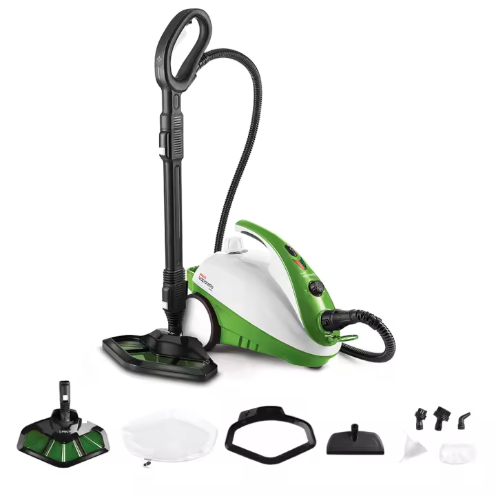 Polti Vaporetto Smart 35 Mop Limpiador a Vapor con Cepillo Vaporforce, Caldera de Alta Presión de 3.5 Bar, 1800 W, 1.6 litros, plástico, Acero Inoxidable, Verde - 1