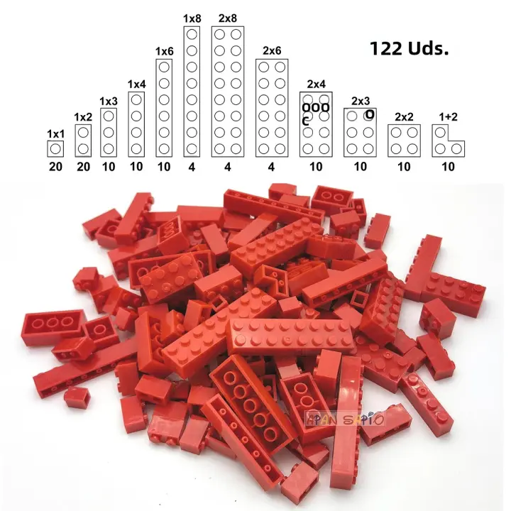 Bloques De Construcción DIY 122 Piezas Tamaño Compatible Con 3001 Juguetes De Plástico ABS Educativos Creativos Para Niños - 1