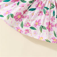 Vestido De Princesa Para Bebé De Verano Vestido De Algodón Con Flores Y Lazo Corto Manga Para Niñas Ropa Dulce De Niños - details 8
