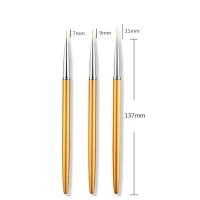 3Pcs Línea De Uñas Acrílicas Francesas Con Dibujos De Rayas Para Arte De Uñas Y Gel UV Pincel De Manicura Herramientas DIY - details 5