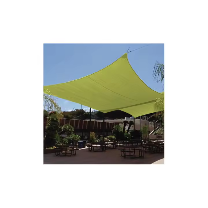 TOLDO VELA IMPERMEABLE  3,6 x 3,6 m  VERDE CLARO LISTA DE SUINPLAS DECORACIONES - 1