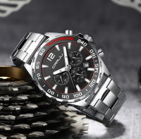 Reloj De Pulsera De Acero Inoxidable CRRJU Para Hombres Estilo Creativo Y Moda Con Dial Luminoso Y Cronógrafo Relogio Masculino - details 16