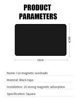 Curtain De Coche Protección Solar 10 Piezas Verano Cortina Magnética Fuerte Cubierta Completa Opaque Con Succión Para Ventanas Laterales - details 1