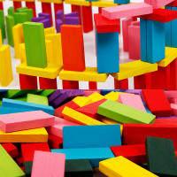 Dominoes De Madera Arcoíris Juegos De Construcción Bloques Montessori Juguetes Educativos Para Niños Edad Recomendada 4-12 Años - details 3