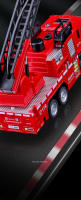 Juguete De Coche Camión De Bomberos 1/32 Con Sonido Luz Escala 1:32 Regalo Para Niños Decoración Vehículo De Rescate Con Escalera Y Bomba De Agua - details 8