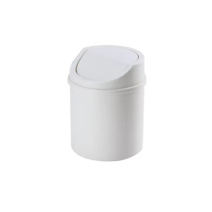 Mini Papelera De Escritorio Pequeña Cubierta Para Espacio De Trabajo Hogar Con Contenedor De Basura Tubo Y Recolección De Residuos - 1