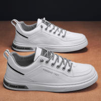 Zapatos Casuales Para Hombre En Blanco Tenis Ligeros Zapatos Vulcánicos Blanco Zapatos Todoterreno Hombre Plataforma Sin Cordones - details 7
