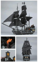 Bloques De Construcción De Barco De Perla Negra Juguete De Montaje Para Niños Regalo De Cumpleaños Y Navidad Ambush Warship De Pirates of Caribbean Compatible Con Lego - details 0
