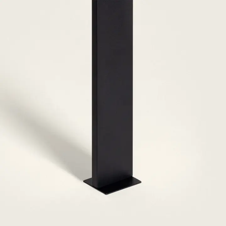 Ledkia Baliza de Pie Exterior Solar LED 1,5W 46cm Aluminio con Sensor de Movimiento Efren Square Negro - 1