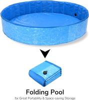 Piscina plegable para perros y niños, tamaño L, material Cloruro de polivinilo, portátil, seguro y duradero. Medida 120cmx30cm. Ideal para un uso instantáneo, fácil de transportar. Facilidad a la hora del montaje. Distribuido por DistriLocu - details 2