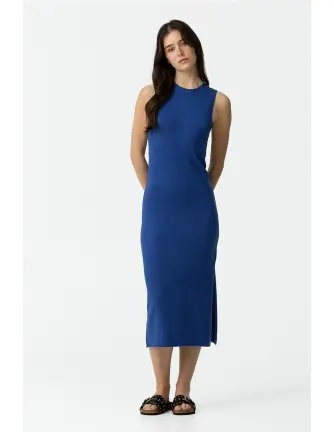 Vestido Tiffosi Halia azulón de punto - 1