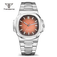 Reloj Automático Tandorio Cuadrado 40mm Para Hombre Acero Inoxidable NH35 Multicolor Dial Cristal De Zafiro Fecha Luminoso Mecánico De Pulsera - details 33