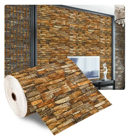 Papel Tapiz De Pared 3D De Espuma Suave En Forma De Ladrillo 2 Metros Autoadhesivo Para Decoración De Sala De Estar Cocina Baño - 1