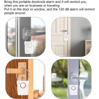 Alarma De Manija De Puerta Portátil Con Ajustes Adaptables 110dB Seguridad Operada Por Batería Equipamiento De Alarma - details 3