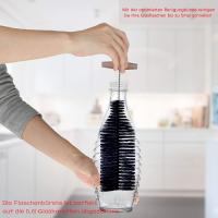 Cepillo para botellas de 35 cm compatible con botellas de vidrio, cepillo limpiador de botellas que no raya, elimina la suciedad rebelde, cepillo de limpieza con ajuste perfecto para jarra de vidrio - details 2