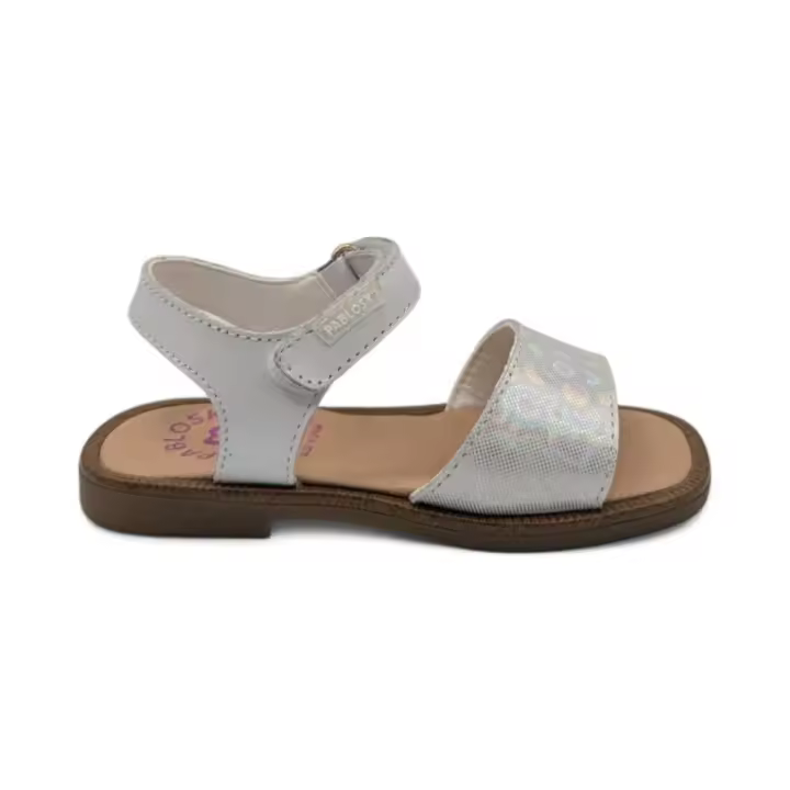 Sandalias marca Pablosky para infantil en color blanco - 1