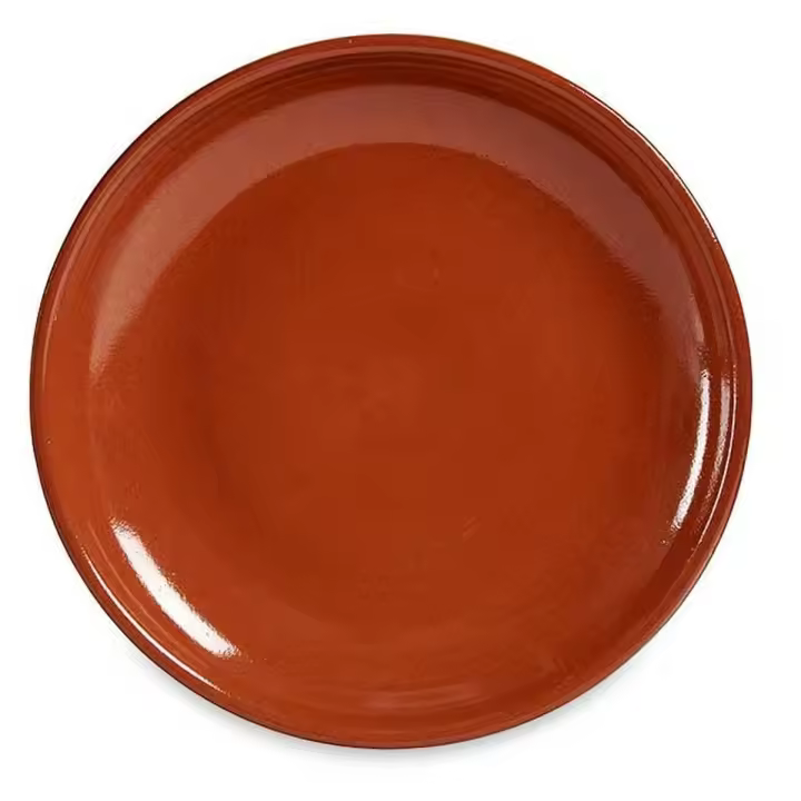 20 piezas Plato Llano Barro cocido 23 x 2 x 23 cm Carne - 1
