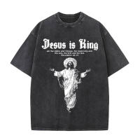 Camiseta Oversize Vintage Lavada De Jesus Perdonenles Padre Para Hombres Y Mujeres Estilo Gótico Rock Camisetas Tops De Calle - details 27